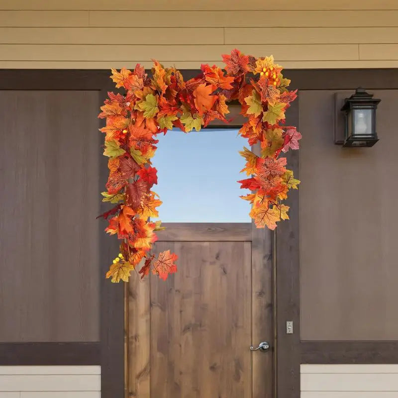 Fall Garland Maple Leaves Thanksgiving Decorations