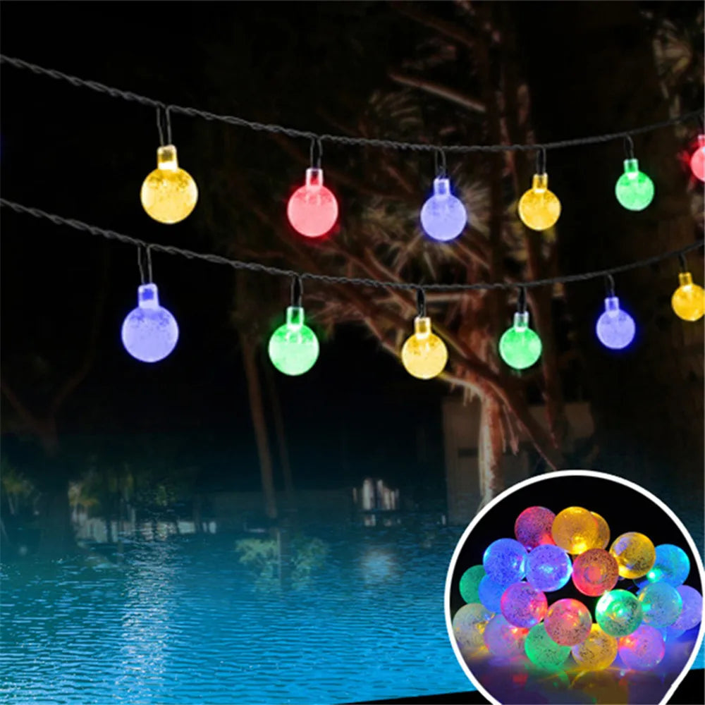 LED String Light Solar Fairy Lights 5m 20LED Warm Light Waterproof Outdoor Garden Wedding Decoration Christmas Lamp