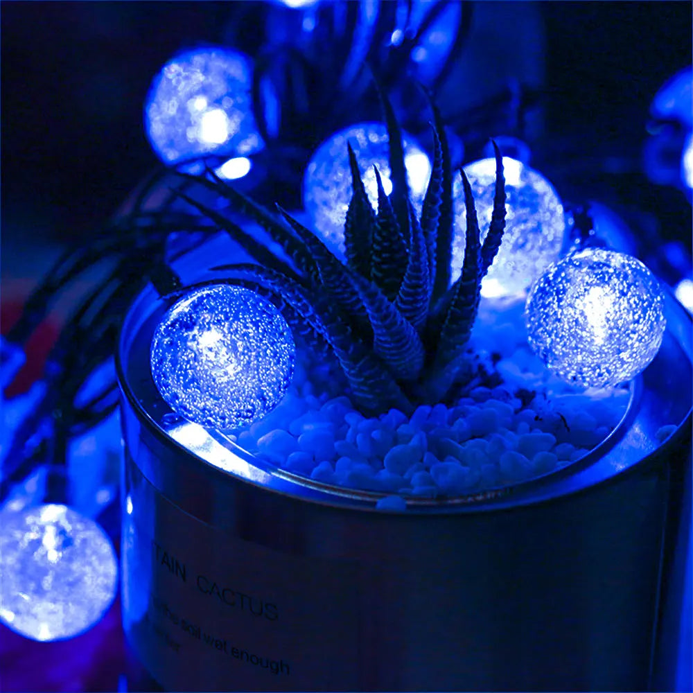 LED String Light Solar Fairy Lights 5m 20LED Warm Light Waterproof Outdoor Garden Wedding Decoration Christmas Lamp