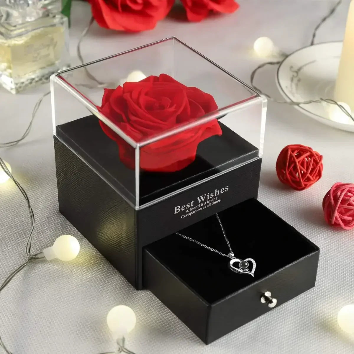 Eternal Rose Flower Jewelry Gift Box