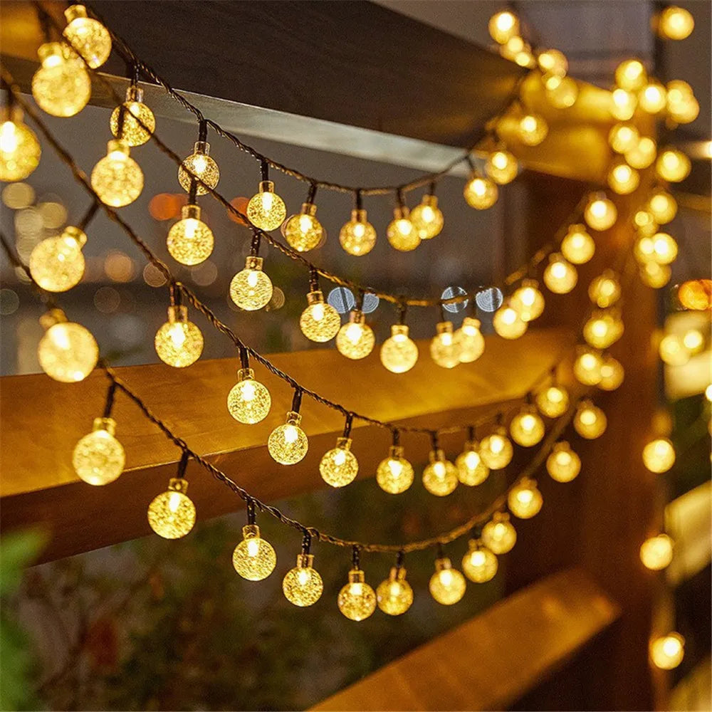 LED String Light Solar Fairy Lights 5m 20LED Warm Light Waterproof Outdoor Garden Wedding Decoration Christmas Lamp