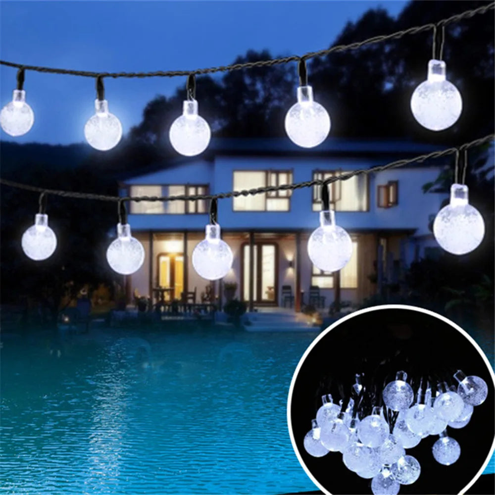 LED String Light Solar Fairy Lights 5m 20LED Warm Light Waterproof Outdoor Garden Wedding Decoration Christmas Lamp