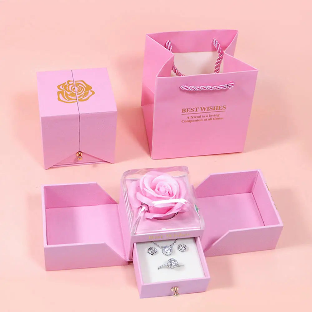 Rose Jewelry Box for Necklace Pendant