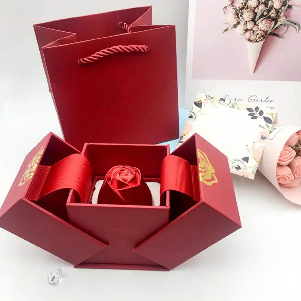 Rose Jewelry Box for Necklace Pendant