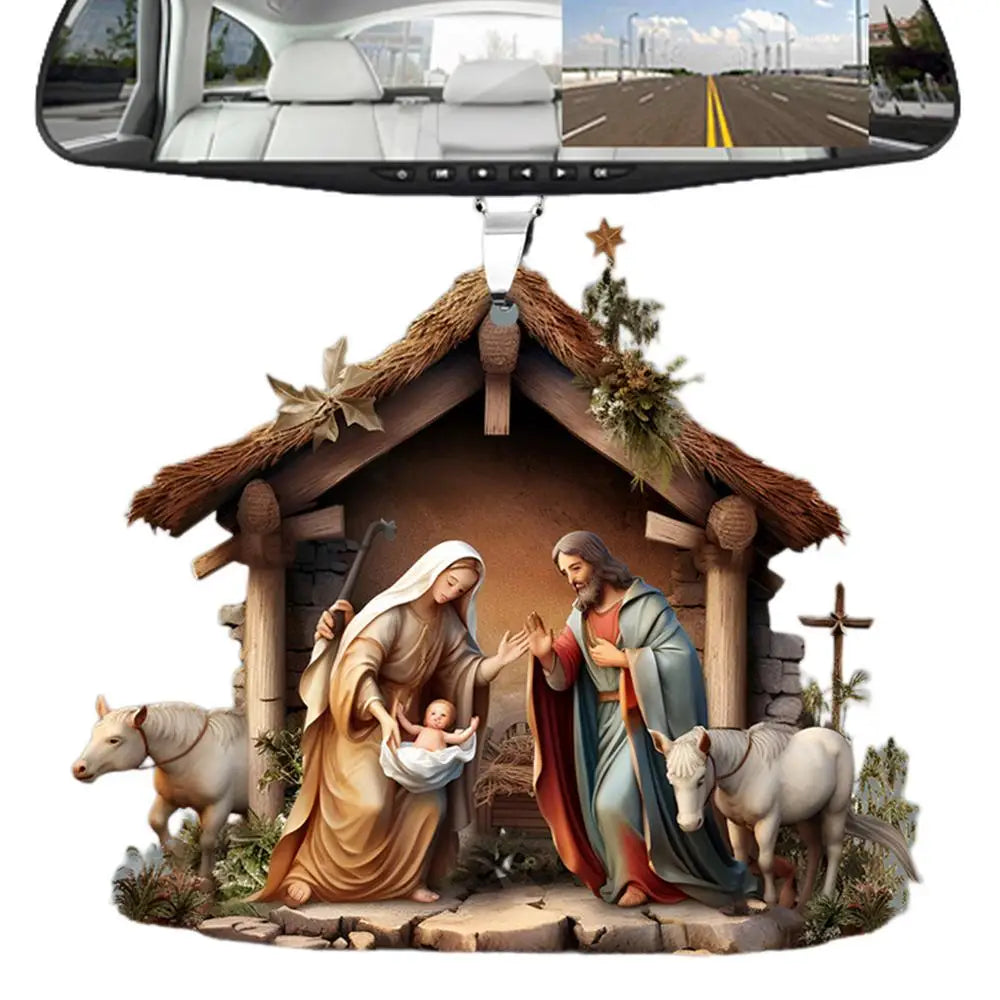 Christmas Nativity Scene Ornaments Nativity Scene Christmas Tree Decoration Nativity Scene Christmas Tree Decoration Acrylic 2D