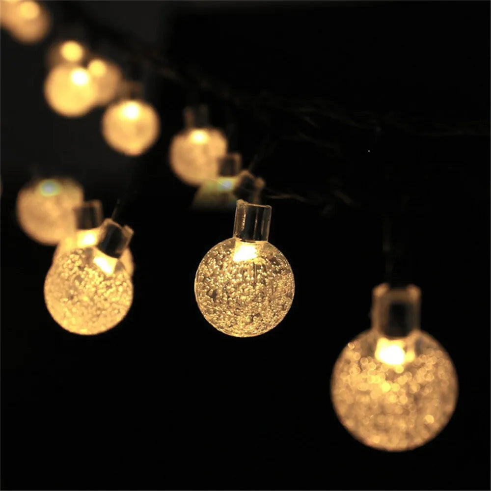 LED String Light Solar Fairy Lights 5m 20LED Warm Light Waterproof Outdoor Garden Wedding Decoration Christmas Lamp